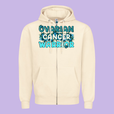 Ovarian Cancer Warrior Zipper Hoodie Designed By Texasbilliewilder