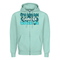 Seafoam Ovarian Cancer Warrior Zipper Hoodie - texasbilliewilder