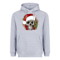 Heather Grey skull Christmas cactus Heavyweight Hoodie - JahusDesignShop