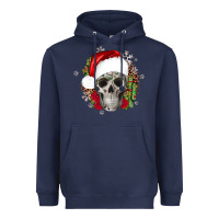 Navy skull Christmas cactus Heavyweight Hoodie - JahusDesignShop