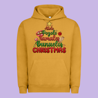 Atole Pozole Mexican Christmas Urban Hoodie Designed By Maliassmallbusiness