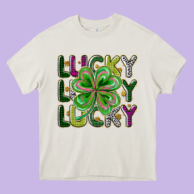 Lucky Heavy Core Tee Designed By Cowhidedigitalart
