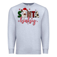 Heather Grey Santa baby Cow Premium Sweatshirt - JahusDesignShop