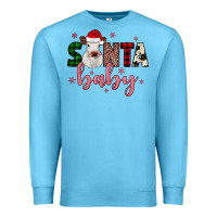 Ocean Blue Santa baby Cow Premium Sweatshirt - JahusDesignShop