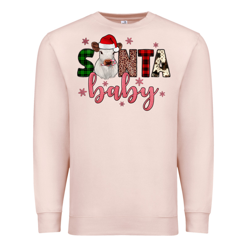 Santa Baby Cow Premium Sweatshirt by JahusDesignShop | Teevron