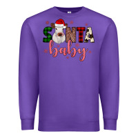 Purple Santa baby Cow Premium Sweatshirt - JahusDesignShop
