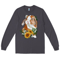Smoke Bunny With Sunflowers Long Sleeve Tee - RanaPortraitStore