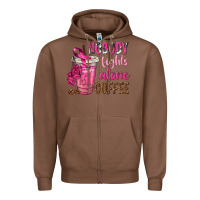 Chestnut Nobody Fights Alone Coffee Zipper Hoodie - texasbilliewilder