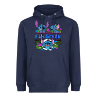 Navy preview flower stitch 6 th grade Heavyweight Hoodie - AdoDesignShop
