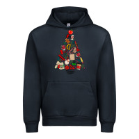 Navy teacher christmas tree Urban Hoodie - MaliasSmallBusiness