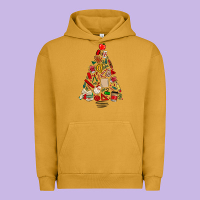 Teacher Christmas Tree Urban Hoodie Designed By Maliassmallbusiness