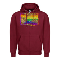 Burgundy pride background Zipper Hoodie - Zillion Design Studio