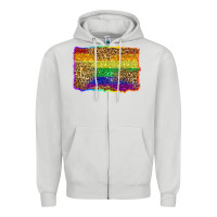 Dove Grey pride background Zipper Hoodie - Zillion Design Studio