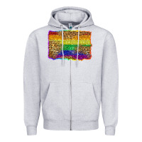 Heather Grey pride background Zipper Hoodie - Zillion Design Studio