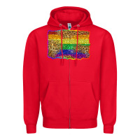 Red pride background Zipper Hoodie - Zillion Design Studio