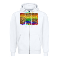 White pride background Zipper Hoodie - Zillion Design Studio