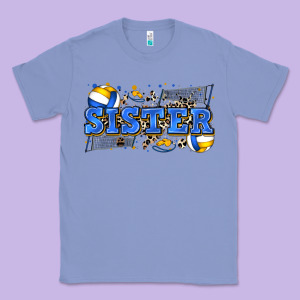 Sister Volleyball Classic Tee Designed By Zillion Design Studio