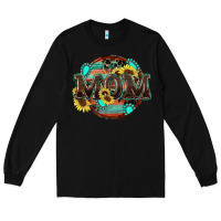 Black western mom Long Sleeve Tee - Zillion Design Studio