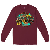 Burgundy western mom Long Sleeve Tee - Zillion Design Studio