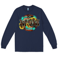 Navy western mom Long Sleeve Tee - Zillion Design Studio