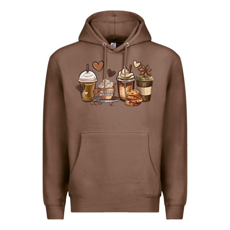 Melanin Afro Coffee Cups Premium Hoodie by MaliasSmallBusiness | Teevron