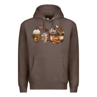 Coffee melanin afro coffee cups Premium Hoodie - MaliasSmallBusiness