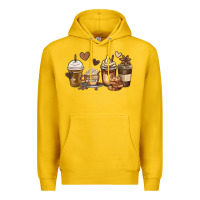 Lemon melanin afro coffee cups Premium Hoodie - MaliasSmallBusiness