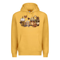 Mustard melanin afro coffee cups Premium Hoodie - MaliasSmallBusiness