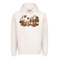 Pale Pink melanin afro coffee cups Premium Hoodie - MaliasSmallBusiness