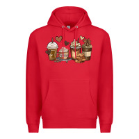 Red melanin afro coffee cups Premium Hoodie - MaliasSmallBusiness