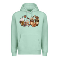 Seafoam melanin afro coffee cups Premium Hoodie - MaliasSmallBusiness