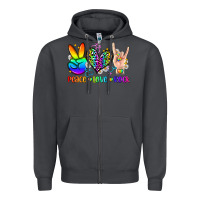 Smoke peace love rock Zipper Hoodie - Zillion Design Studio