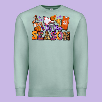 Tis The Season Basketball Premium Sweatshirt Designed By Jasminsmagicworld