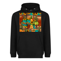 Black hello fall pumpkin Heavyweight Hoodie - JahusDesignShop