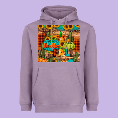 Hello Fall Pumpkin Heavyweight Hoodie Designed By Jahusdesignshop