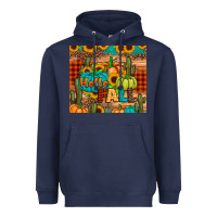 Navy hello fall pumpkin Heavyweight Hoodie - JahusDesignShop