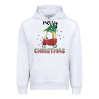 White merry christmas kids car Urban Hoodie - MaliasSmallBusiness