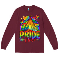 Burgundy pride tribe lgbtq Long Sleeve Tee - texasbilliewilder