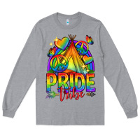 Heather Grey pride tribe lgbtq Long Sleeve Tee - texasbilliewilder