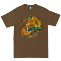 Cacao western hat with sunflowers and rope Premium Tee - Artiststas