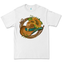 White western hat with sunflowers and rope Premium Tee - Artiststas