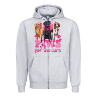 Heather Grey Paws For The Cure Zipper Hoodie - texasbilliewilder