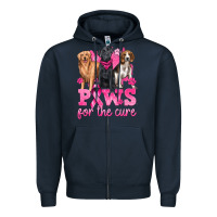 Navy Paws For The Cure Zipper Hoodie - texasbilliewilder