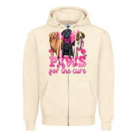 Sandshell Paws For The Cure Zipper Hoodie - texasbilliewilder