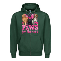 Sports Green Paws For The Cure Zipper Hoodie - texasbilliewilder