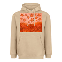 Mushroom orange glitter star Heavyweight Hoodie - JahusDesignShop
