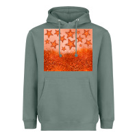 Sage orange glitter star Heavyweight Hoodie - JahusDesignShop
