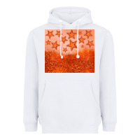 White orange glitter star Heavyweight Hoodie - JahusDesignShop