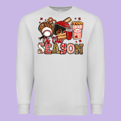 Tis The Season Baseball Premium Sweatshirt Designed By Jasminsmagicworld