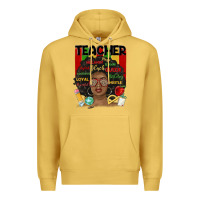 Antique Gold black woman teacher Premium Hoodie - MaliasSmallBusiness